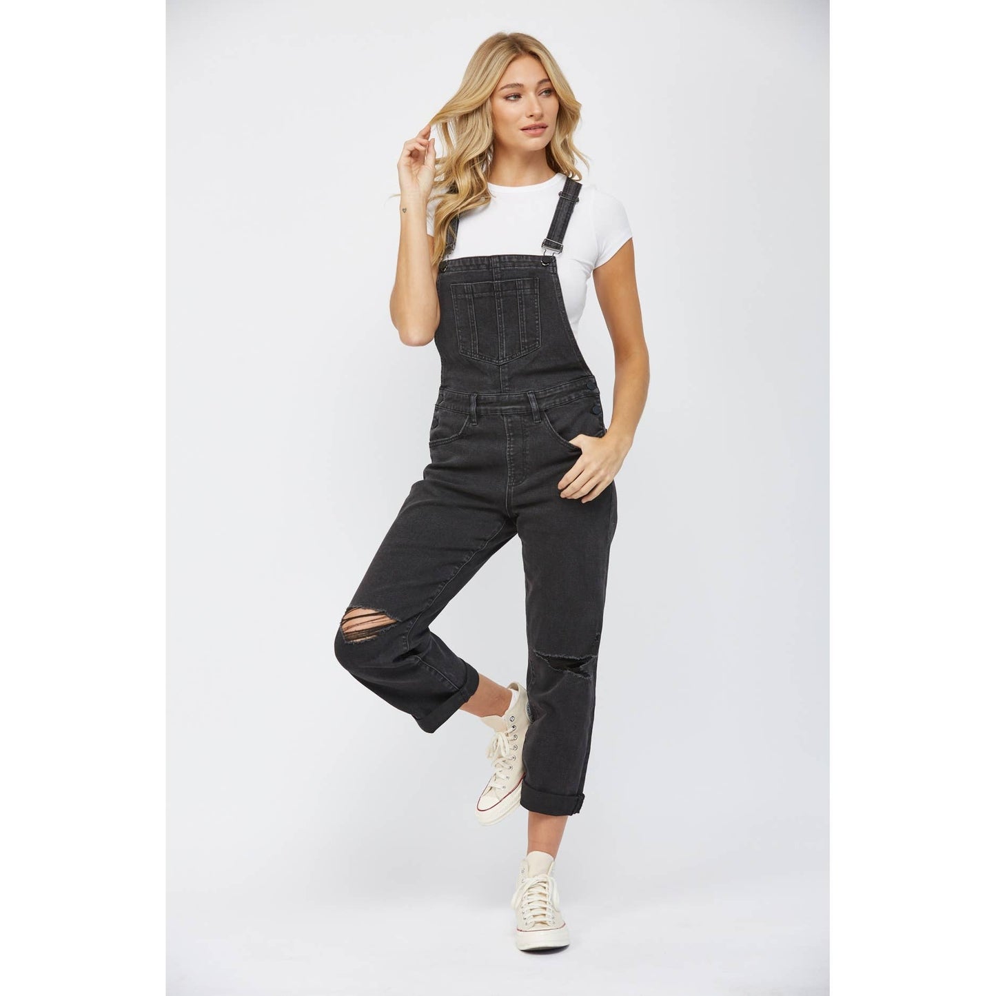 MICA STRETCH BOYFRIEND OVERALL JEANS