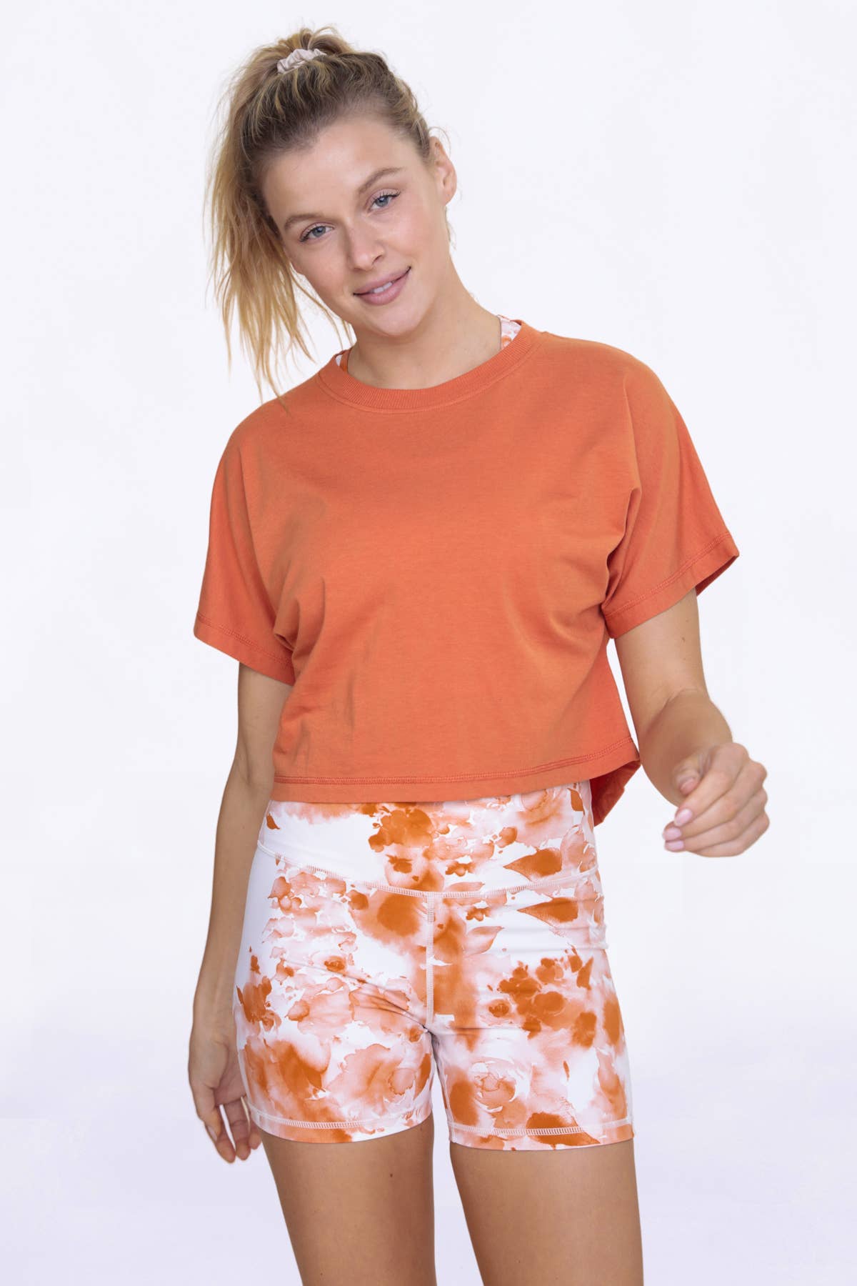 Gathered Back Short Sleeve Top