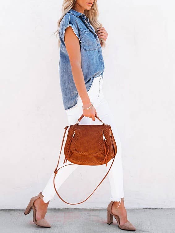 Vintage Washed Denim Top