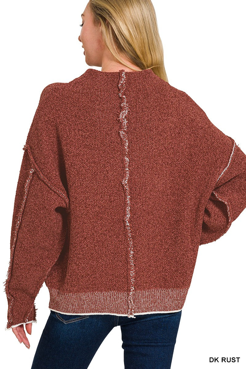 Roxy Mock Neck Chenille Sweater