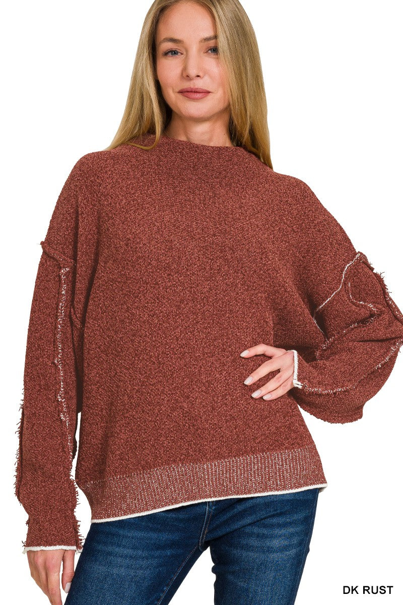 Roxy Mock Neck Chenille Sweater