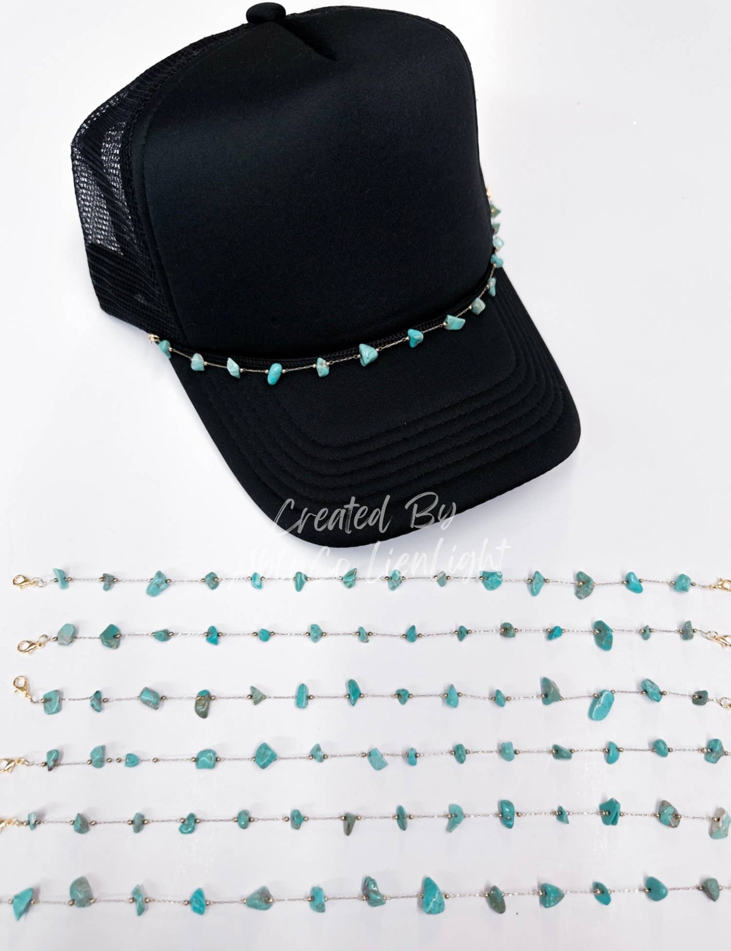 Turquoise Stone Trucker Hat Chain