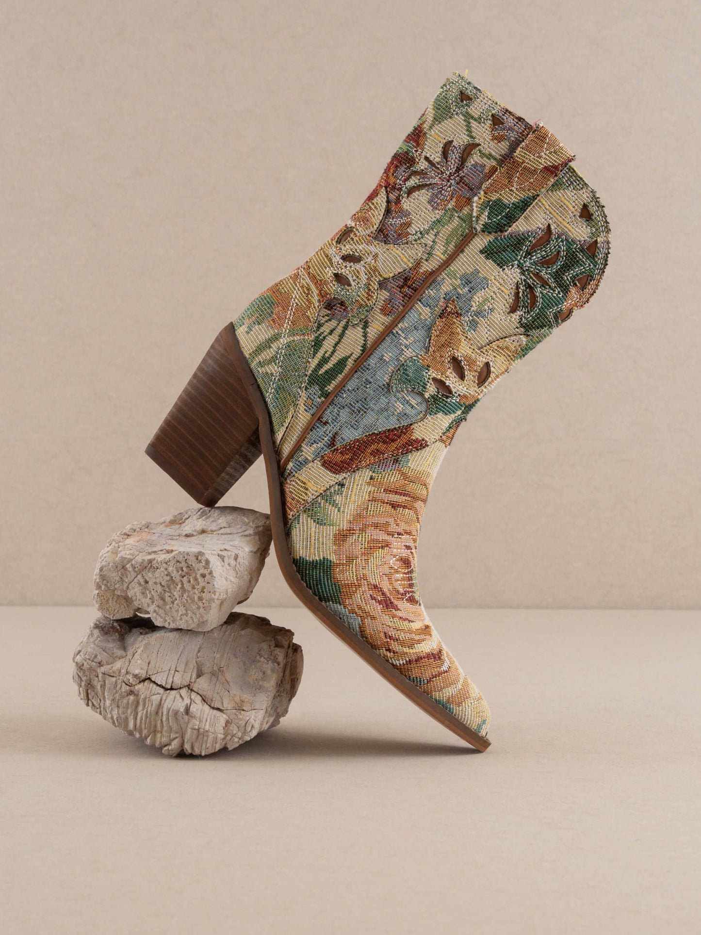 Floral Western Bootie