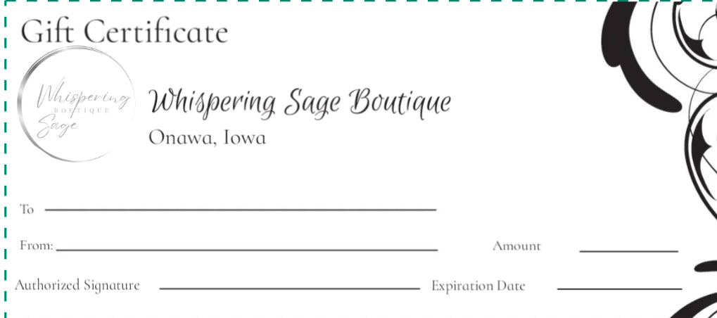 Whispering Sage Boutique Gift Card