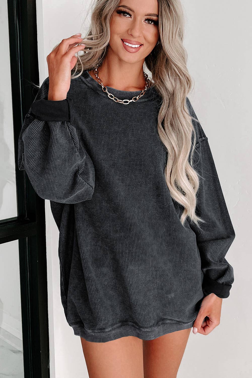 Sonya Ribbed Sweatshirt