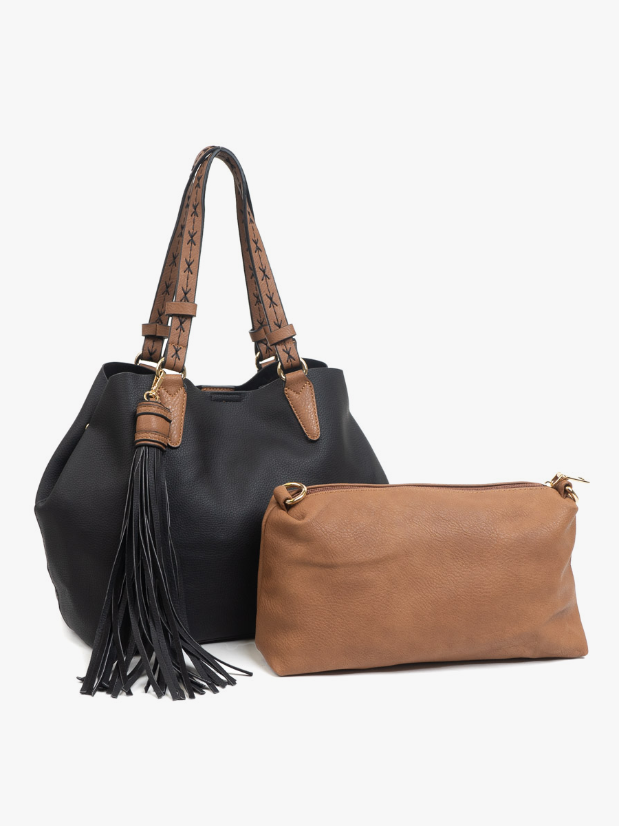 Aliza Large Tassel 2 in 1 Satchel