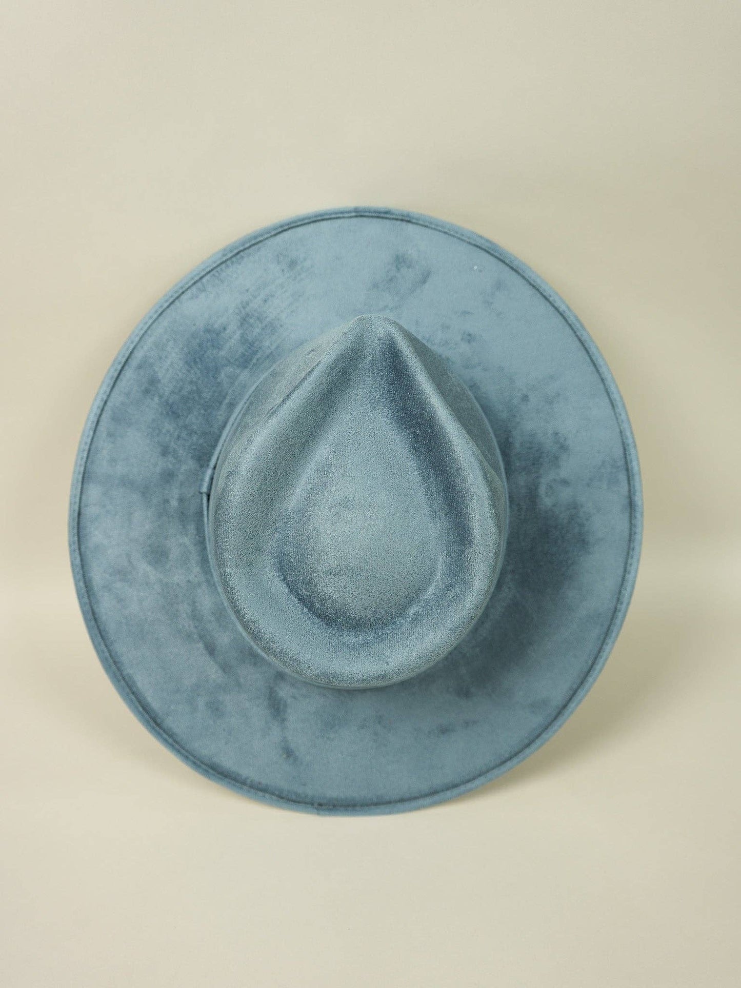 Vegan Suede Rancher Hat- Steel Blue