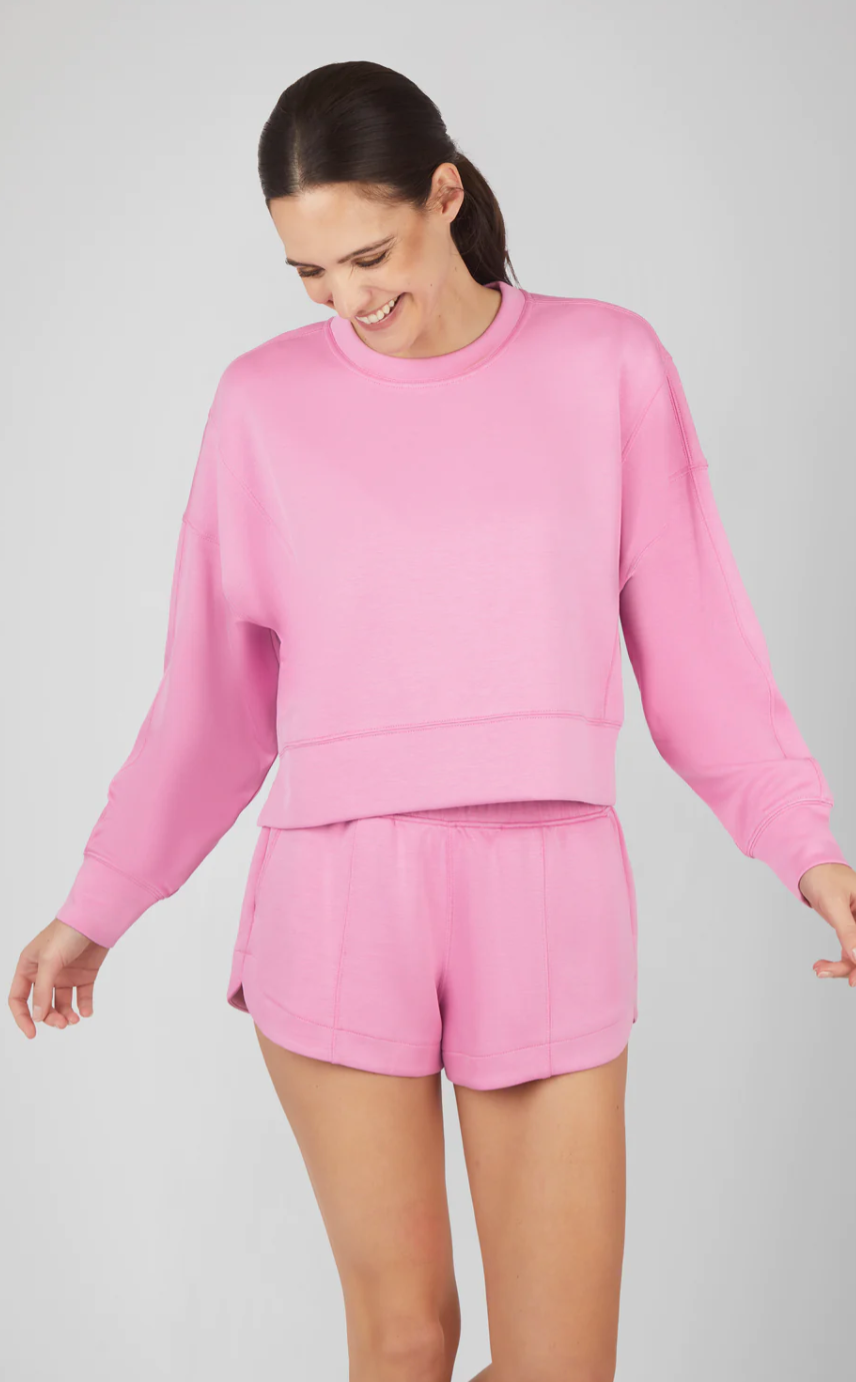 Scuba Modal Pullover Sweatshirt and Short Set