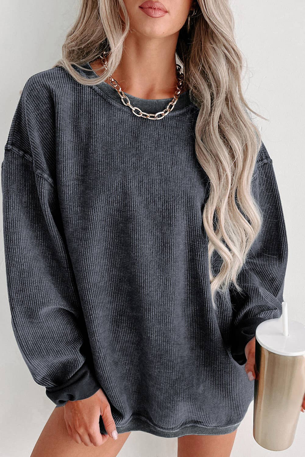 Sonya Ribbed Sweatshirt