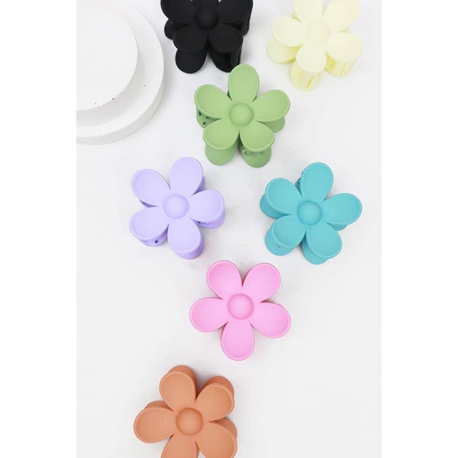 2 pcs Medium Daisy Matte Hair Claw