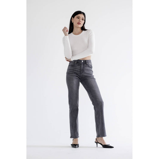 MICA MIKALYA HIGH RISE STRAIGHT LEG JEANS