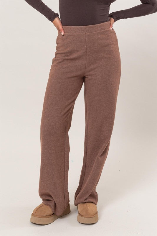 Zoey High-Waist Straight-Leg Pants