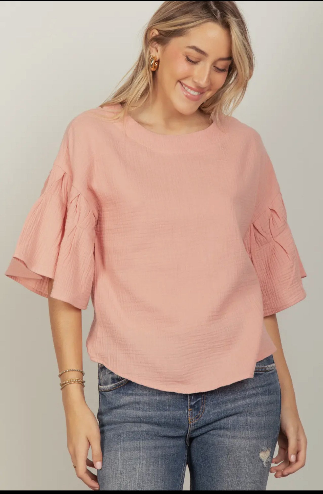 Cotton Gauze Casual Oversized Top