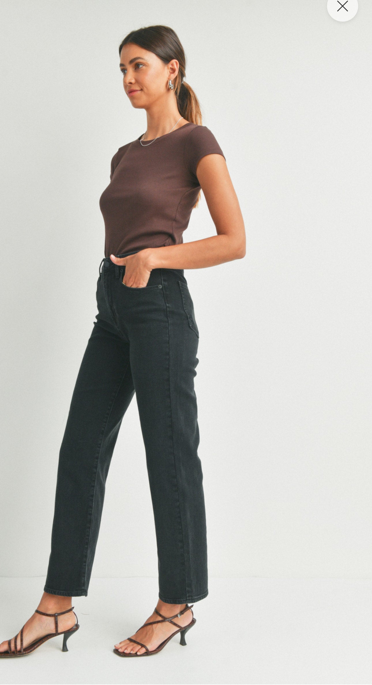 Black Relaxed Straight Leg Dad Jeans