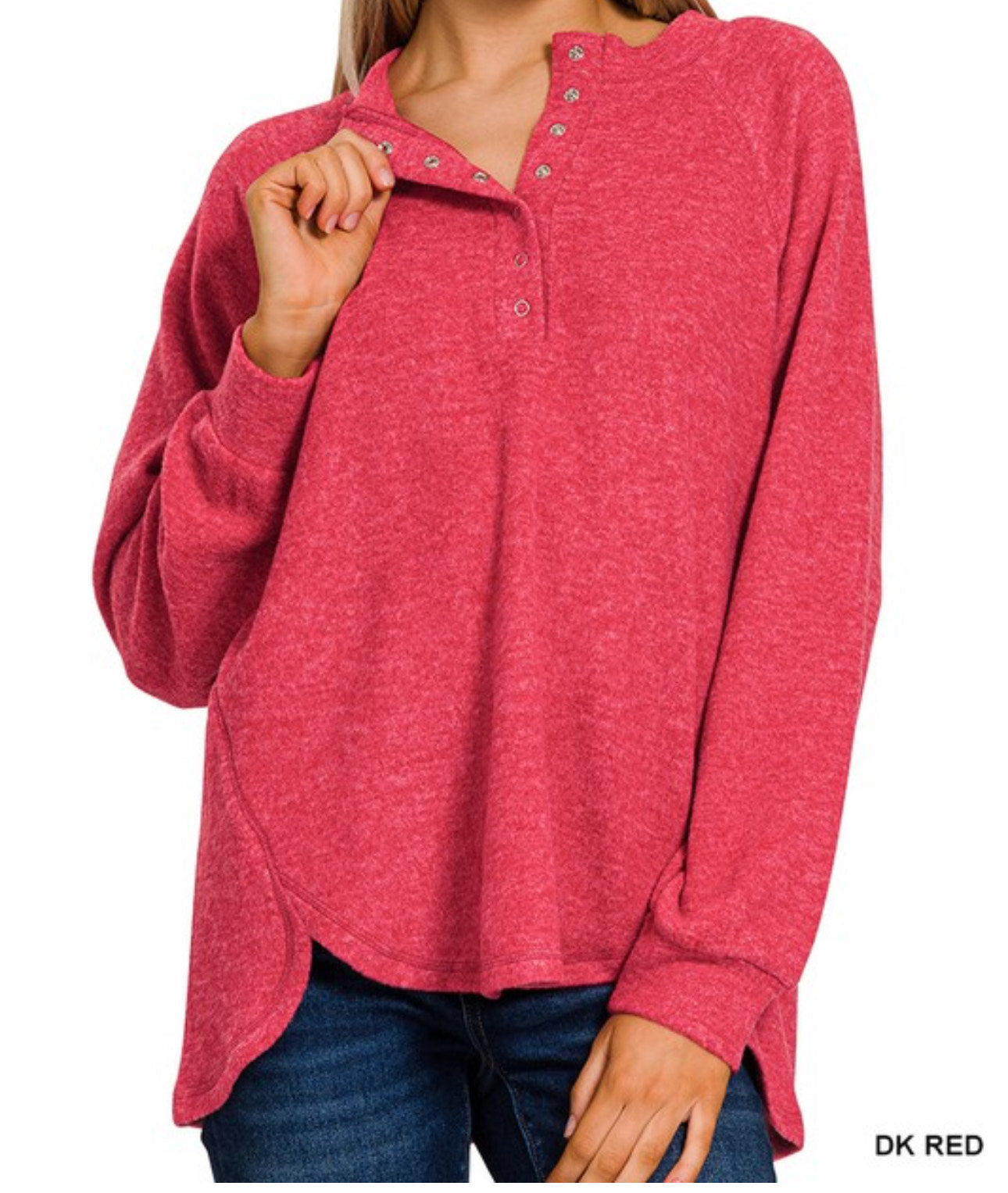 Murphy Brushed Henley LS Top