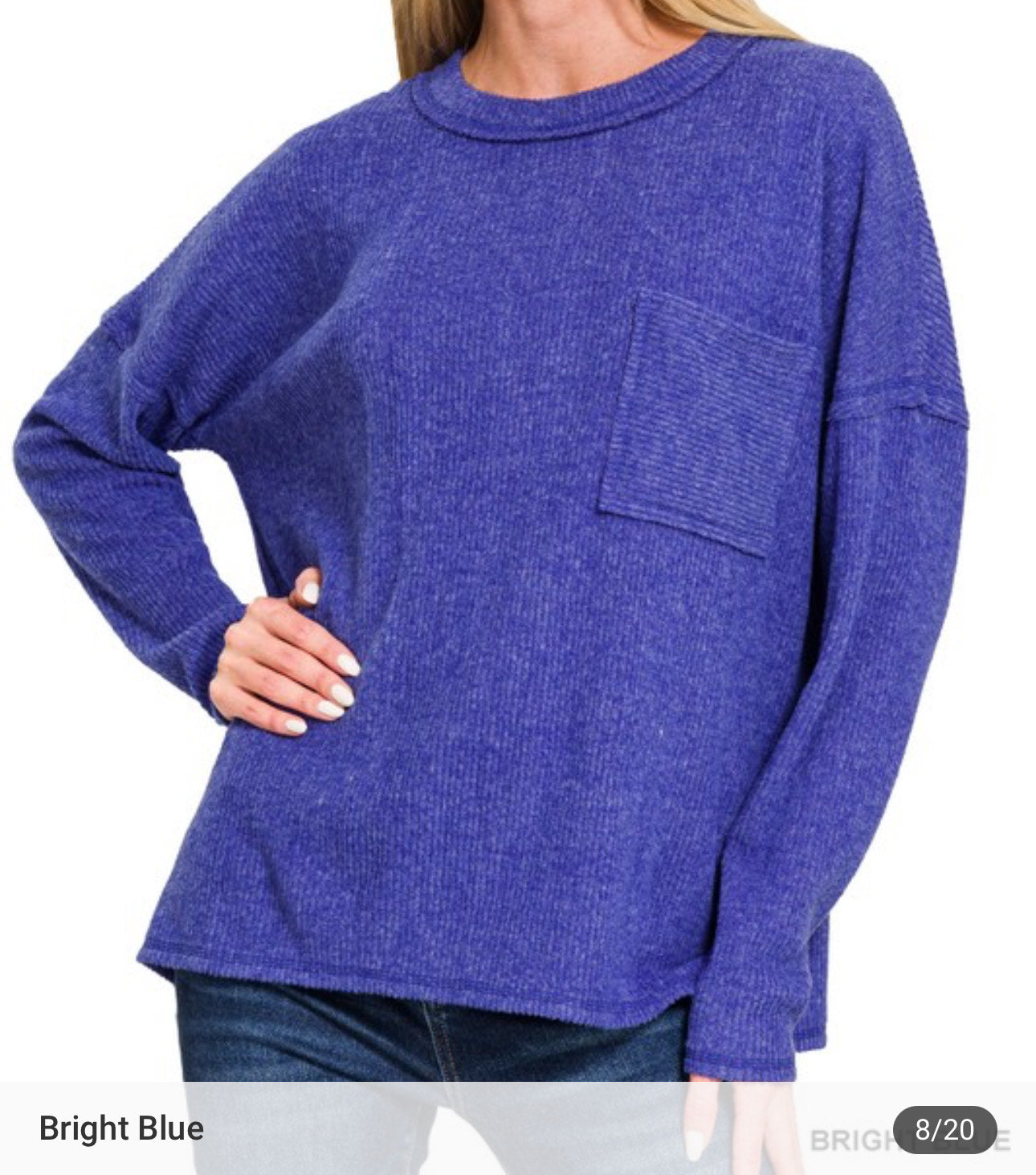 SIERRA RIBBED SWEATER W/ POCKET