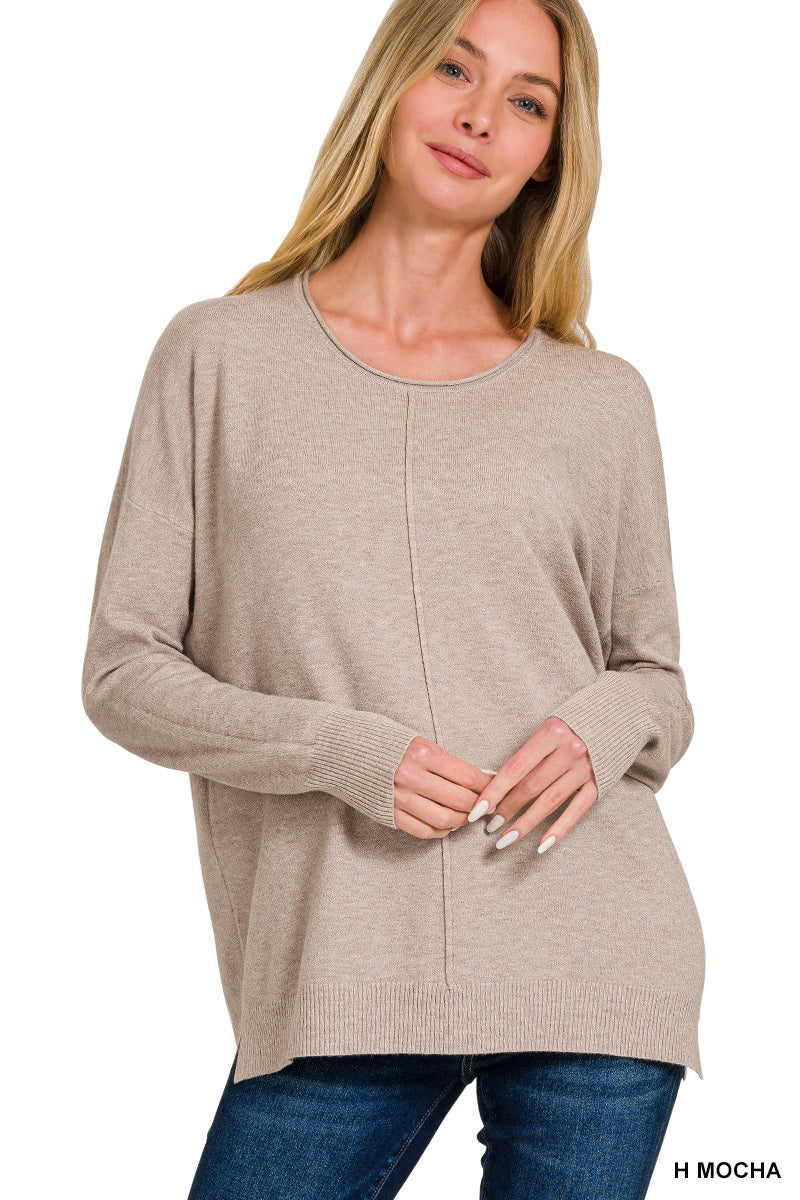 VAL FRONT SEAM VISCOSE SWEATER