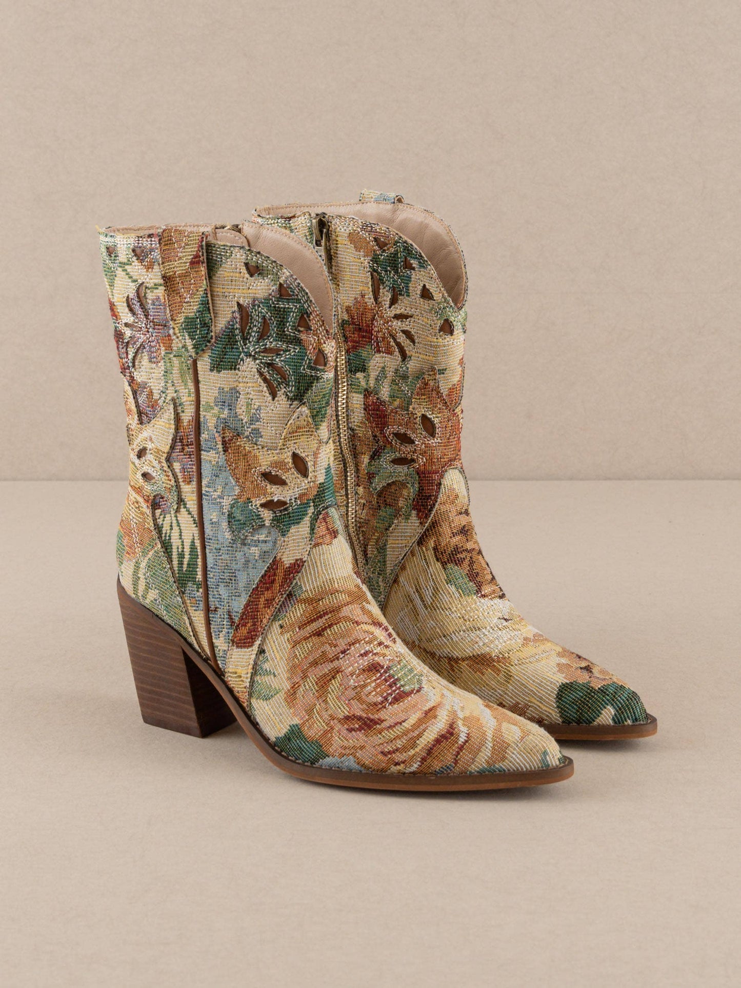 Floral Western Bootie