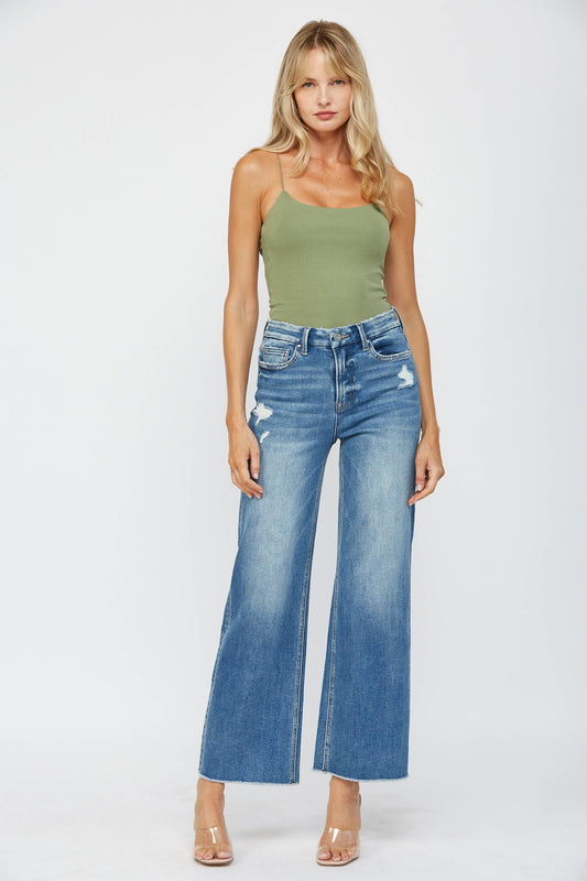 MICA STRETCH SUPER HIGH RISE WIDE LEG JEANS