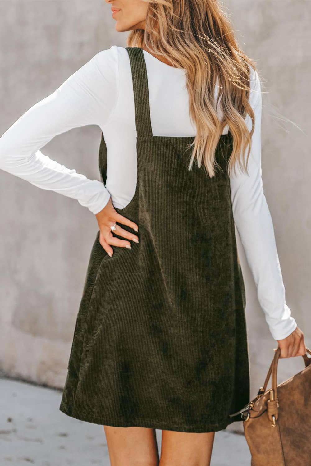 Audrey Corduroy Overall Dress