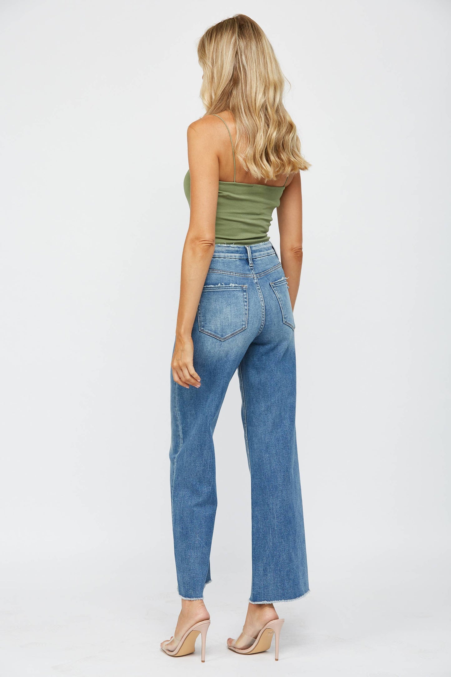 MICA STRETCH SUPER HIGH RISE WIDE LEG JEANS