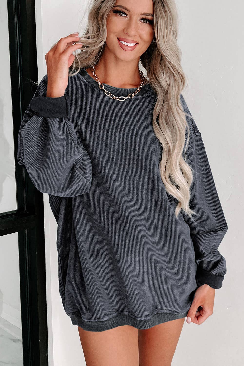 Sonya Ribbed Sweatshirt