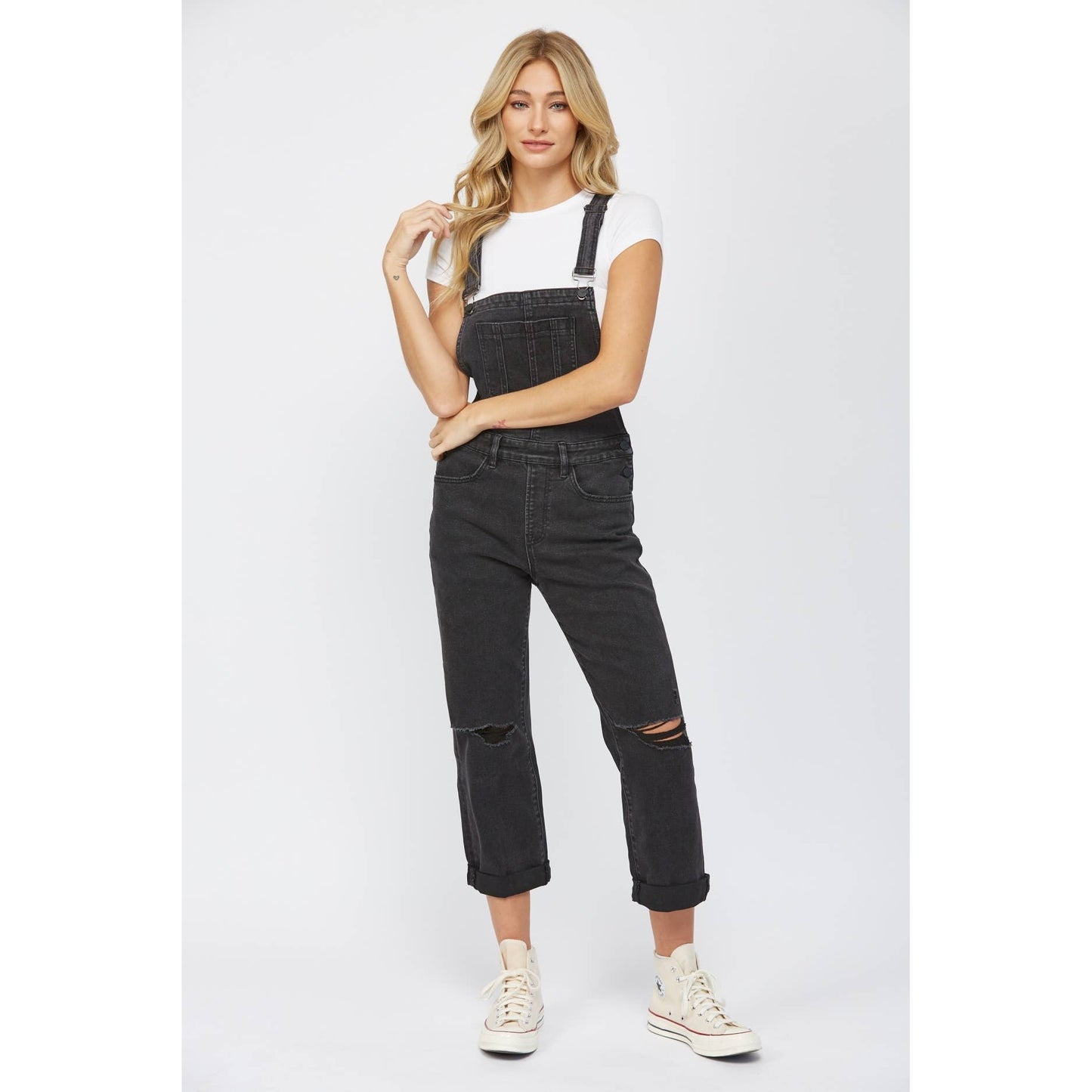 MICA STRETCH BOYFRIEND OVERALL JEANS