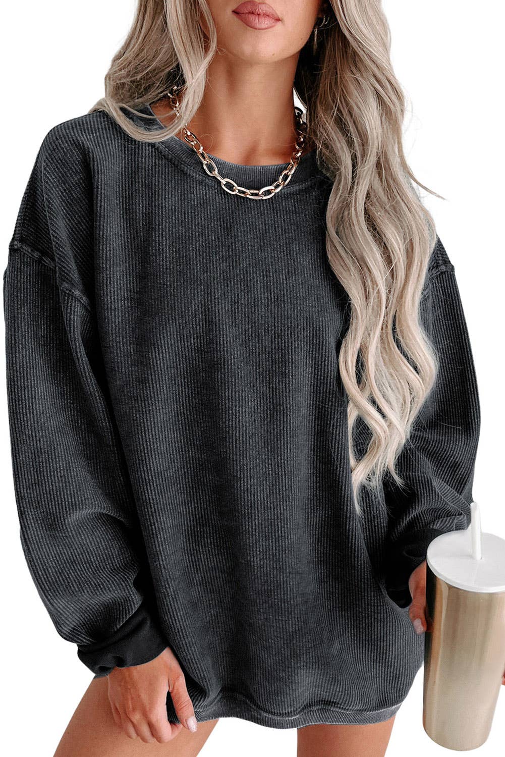 Sonya Ribbed Sweatshirt