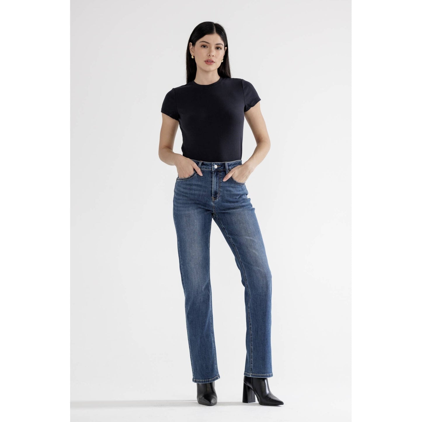 MALIA MICA HIGH RISE STRAIGHT LEG JEANS