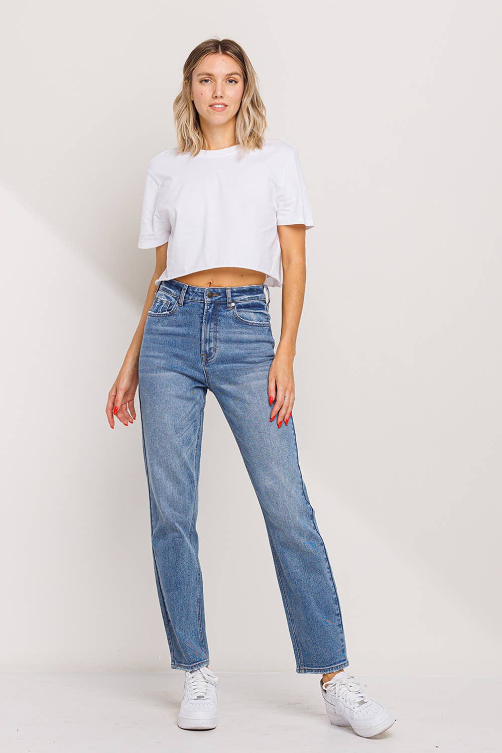 Jerrica High Rise Mom Jeans