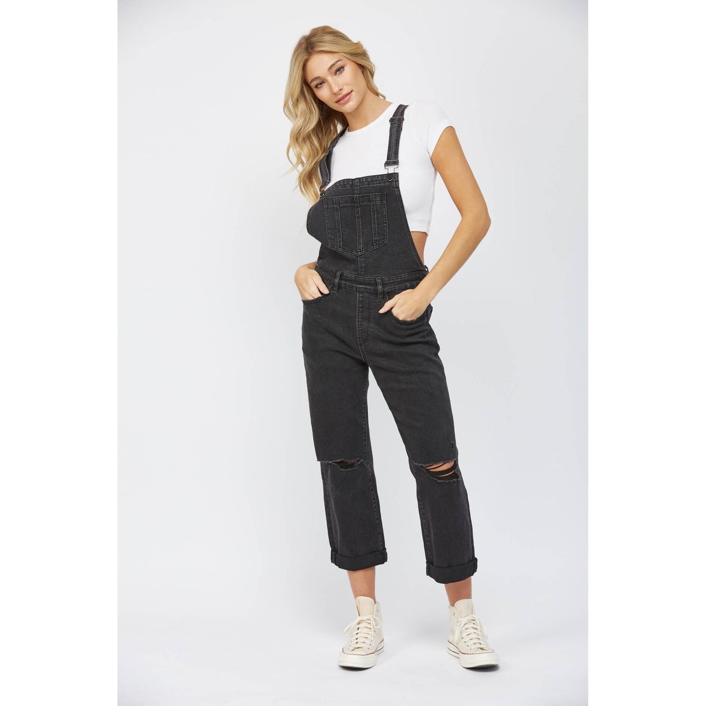 MICA STRETCH BOYFRIEND OVERALL JEANS