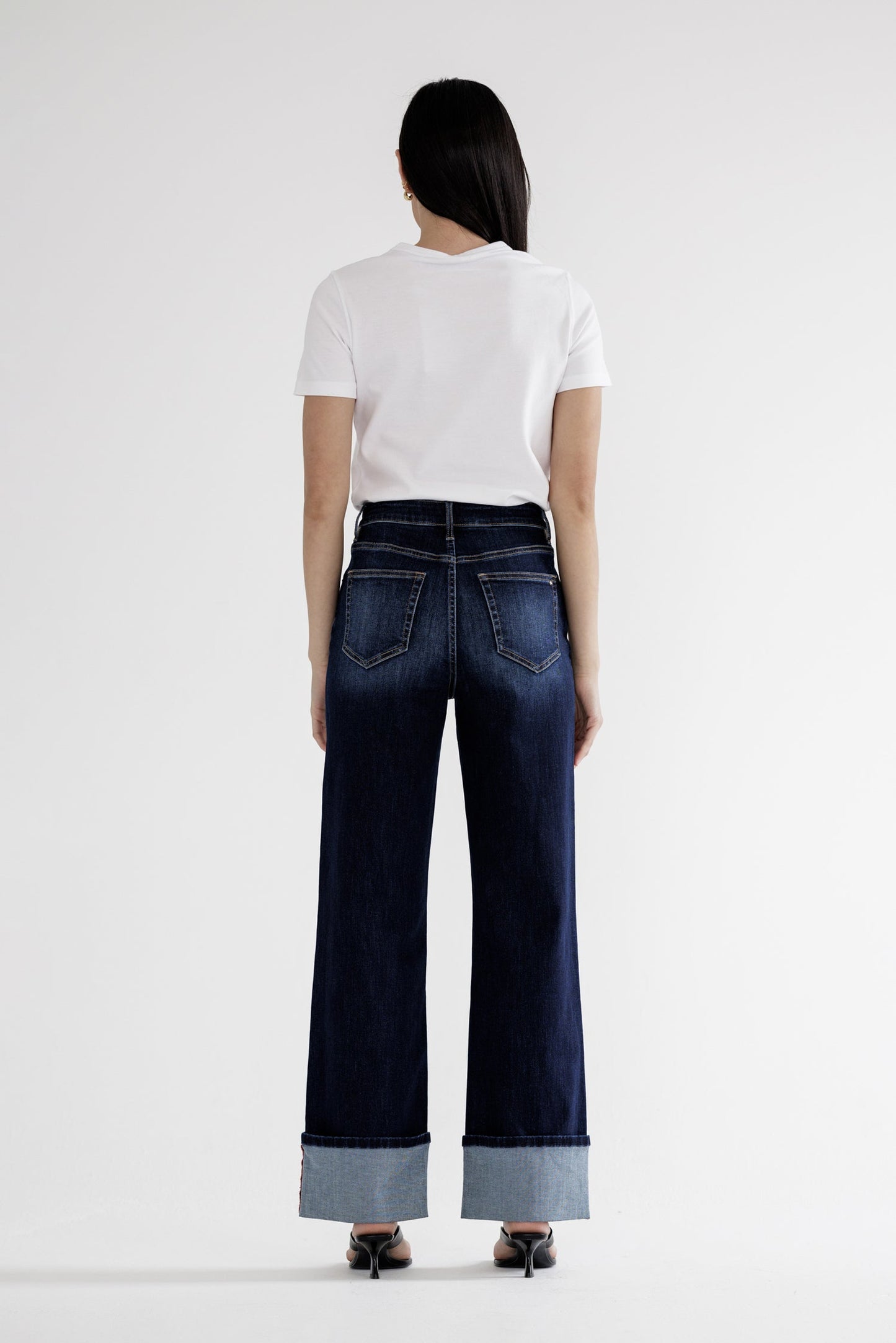 MALLORY WIDE LEG CUFF MICA JEAN